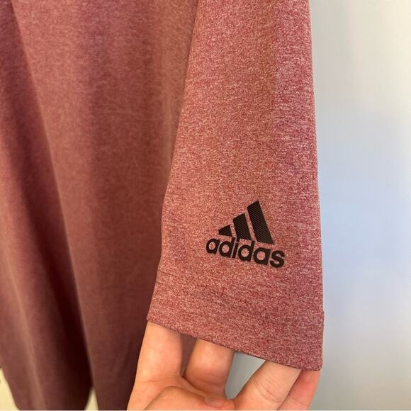 Adidas Heathered Maroon Men's Red Polo Shirt Size XL - Picture 5 of 7